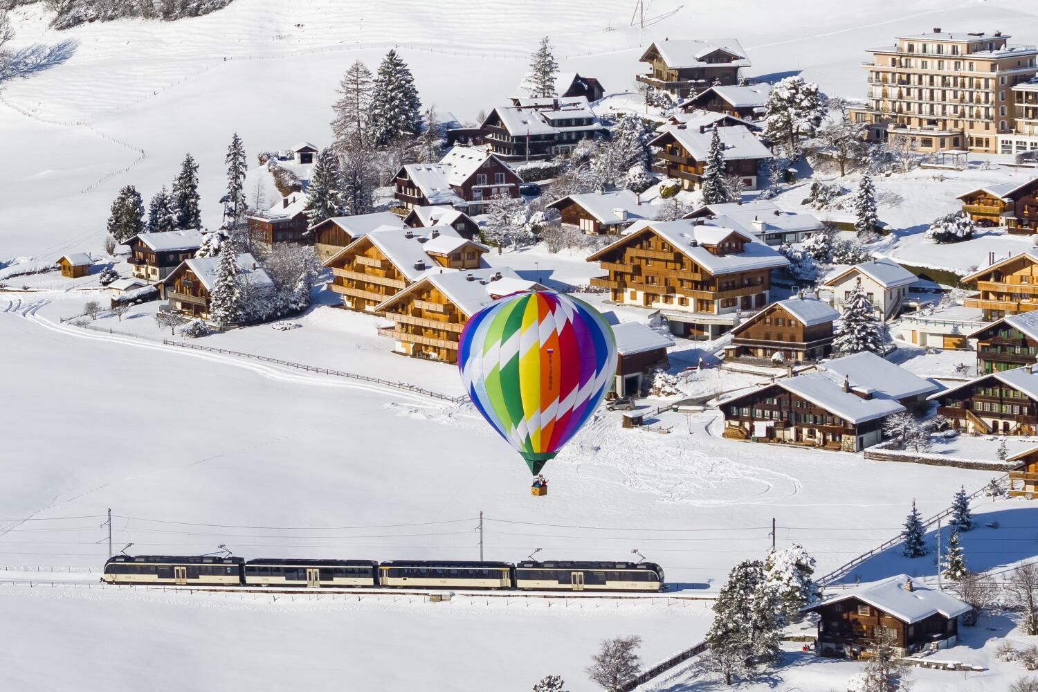 Affiche de Train Ballons à Château-d’Œx — 23 et 24 janvier