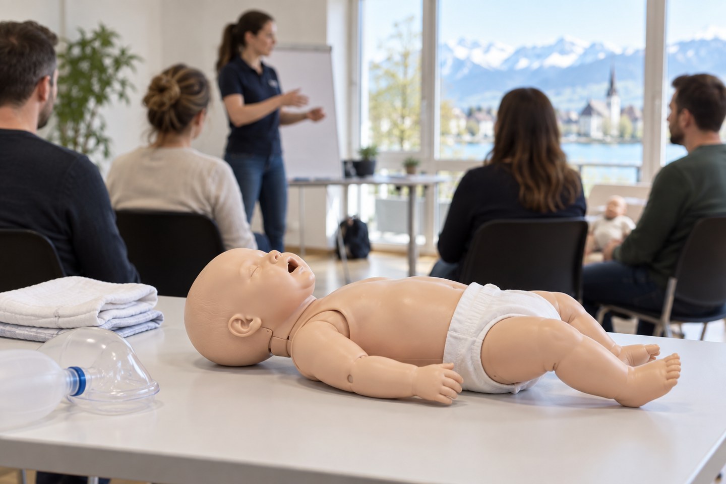 Affiche de Cours samaritains — urgences chez les enfants de 0 à 4 ans