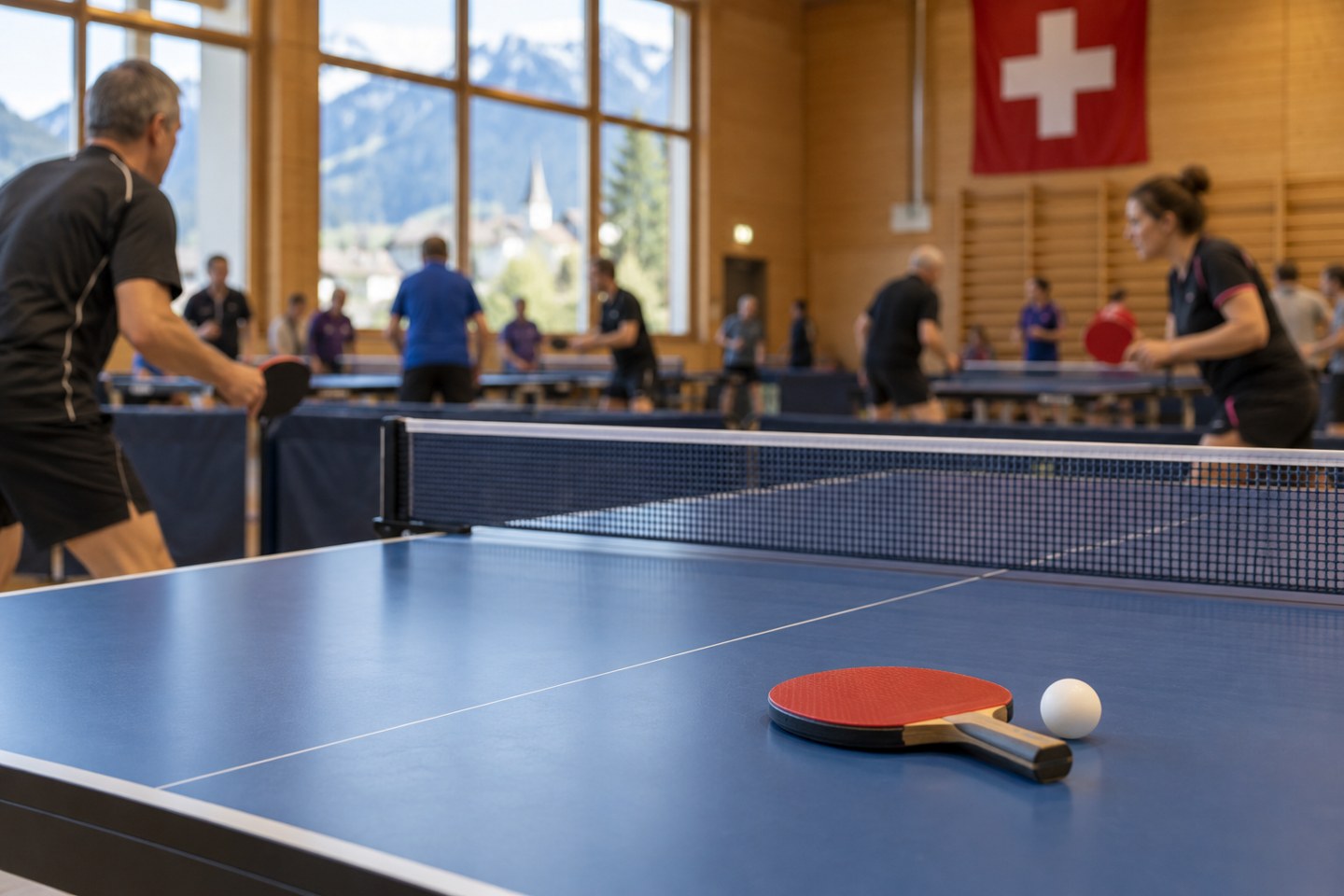 Affiche de Tournoi intersociétés et entreprises de tennis de table